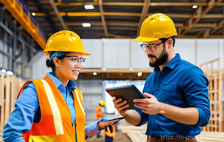 건설재료시험과 관련된 전산 프로그램 - **Prompt 1: Revolution in Material Testing: Precision and Speed**
    "A bright, modern construction...