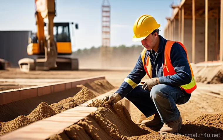 건설재료시험기사와 대규모 프로젝트 사례 - **Prompt:** "A dynamic, high-angle drone shot capturing a large, modern infrastructure project, such...