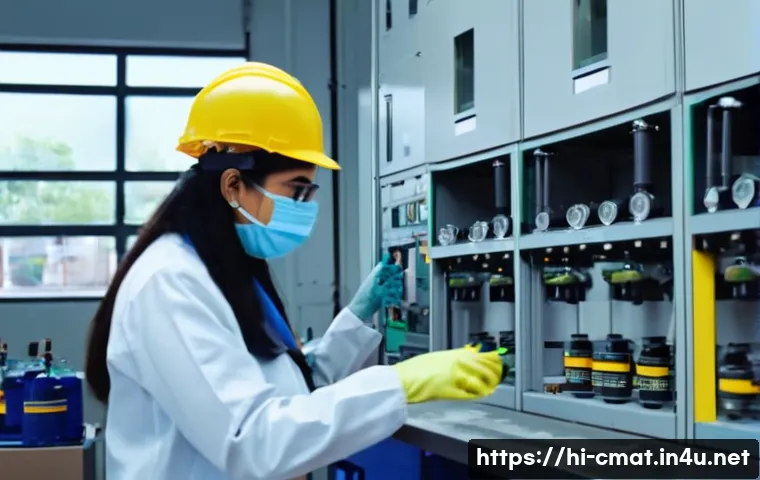 건설재료시험기사 자격증 취득 방법 - A professional construction materials testing laboratory scene showing a male and female technician ...
