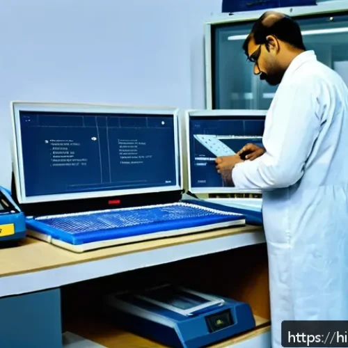 건설재료시험 실무에서 자주 발생하는 문제 - A detailed laboratory scene showing a skilled technician in professional attire carefully calibratin...
