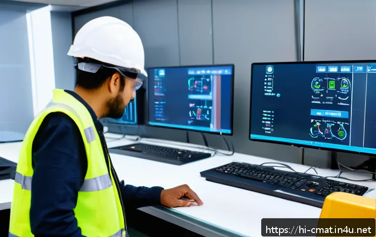 건설재료시험기사와 해외 취업 가능성 - A modern construction laboratory scene featuring advanced automated testing equipment with digital s...
